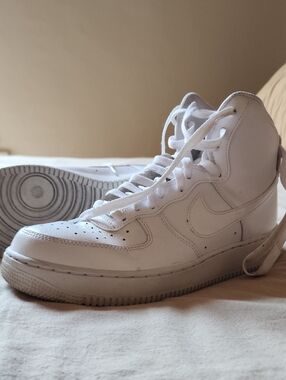 Nike All-White High-Top Sneakers
